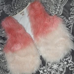 Xhilaration Girls Ombre Faux Fur Vest